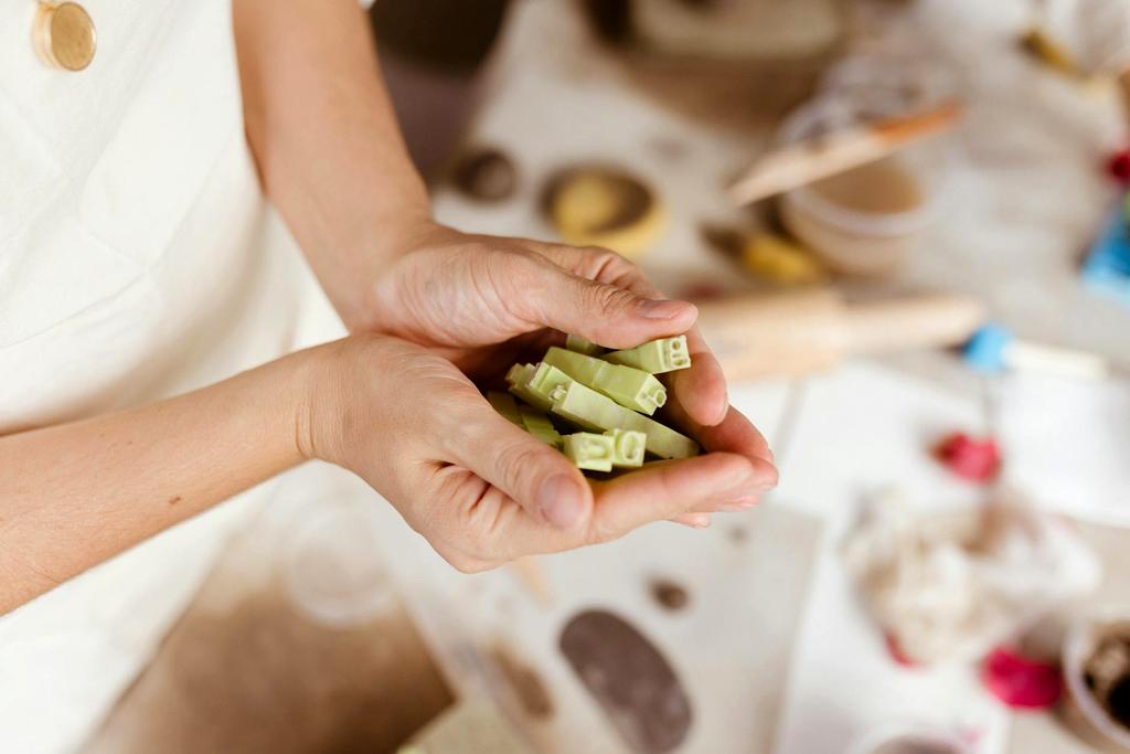 Soap making process in workshop